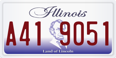 IL license plate A419051