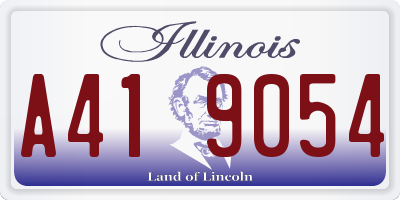 IL license plate A419054