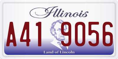 IL license plate A419056