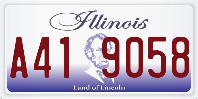 IL license plate A419058