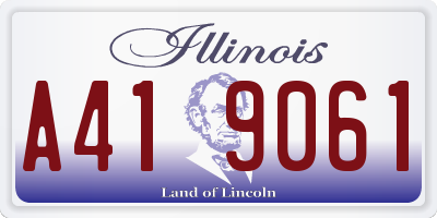 IL license plate A419061
