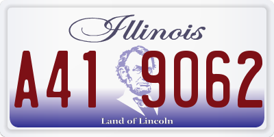 IL license plate A419062
