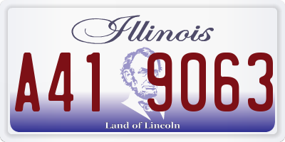 IL license plate A419063