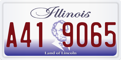 IL license plate A419065