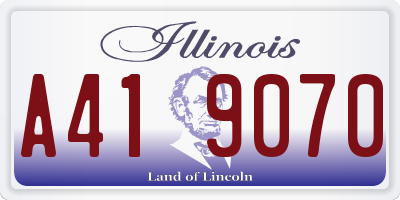 IL license plate A419070