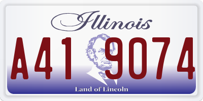 IL license plate A419074