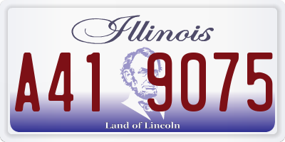 IL license plate A419075