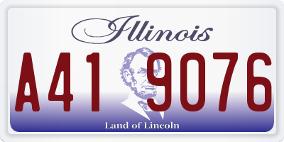 IL license plate A419076
