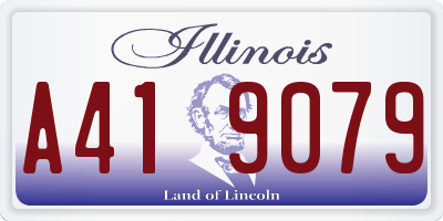IL license plate A419079
