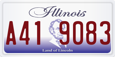 IL license plate A419083