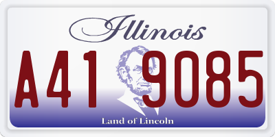 IL license plate A419085