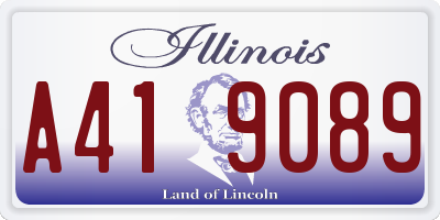 IL license plate A419089