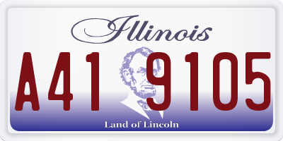 IL license plate A419105