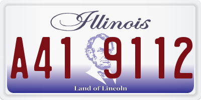 IL license plate A419112