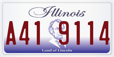 IL license plate A419114