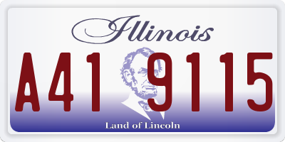 IL license plate A419115