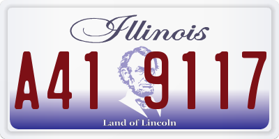 IL license plate A419117