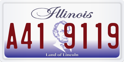 IL license plate A419119