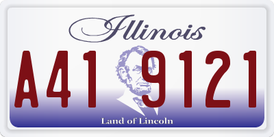 IL license plate A419121
