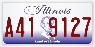 IL license plate A419127