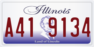 IL license plate A419134
