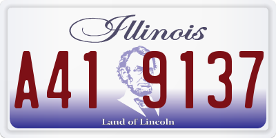 IL license plate A419137