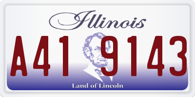 IL license plate A419143