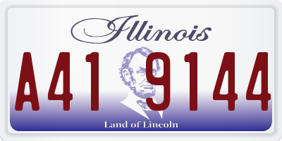 IL license plate A419144