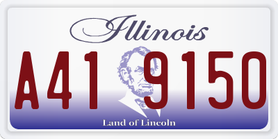 IL license plate A419150