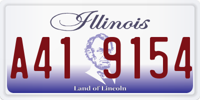 IL license plate A419154