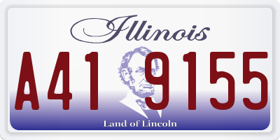 IL license plate A419155