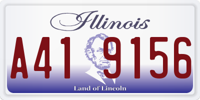 IL license plate A419156