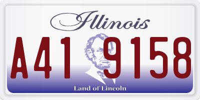 IL license plate A419158