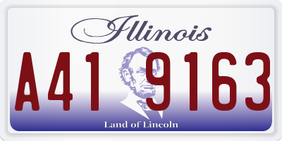 IL license plate A419163