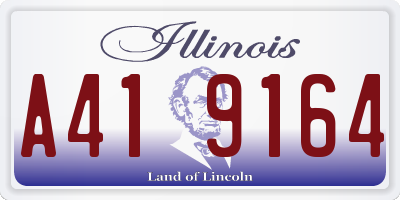 IL license plate A419164