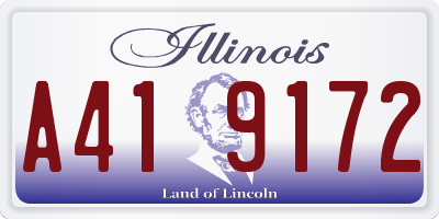 IL license plate A419172