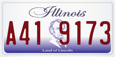 IL license plate A419173