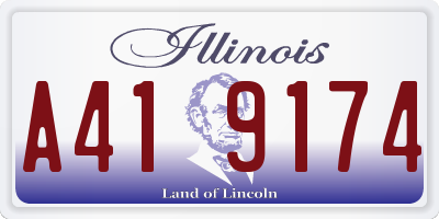 IL license plate A419174