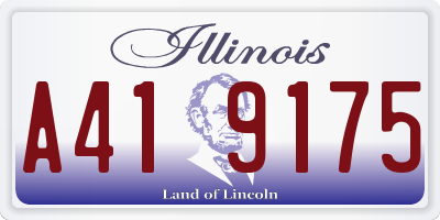 IL license plate A419175