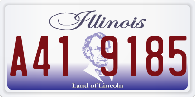 IL license plate A419185