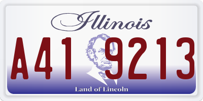IL license plate A419213