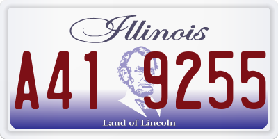 IL license plate A419255