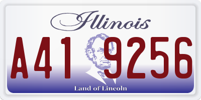 IL license plate A419256
