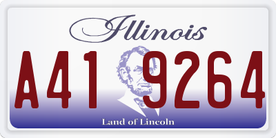 IL license plate A419264