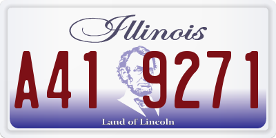 IL license plate A419271