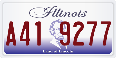 IL license plate A419277