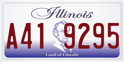 IL license plate A419295