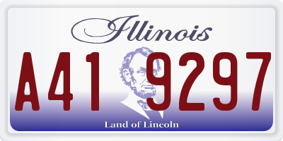 IL license plate A419297