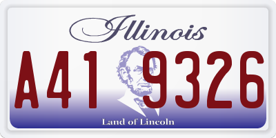 IL license plate A419326
