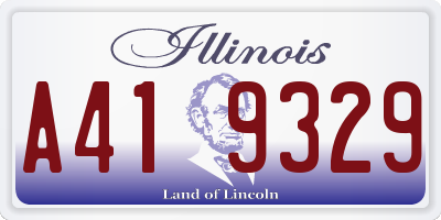 IL license plate A419329